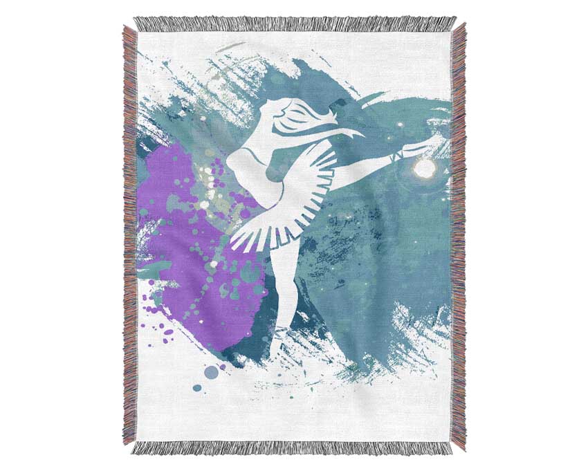 Blue Ballerina 9 Woven Blanket