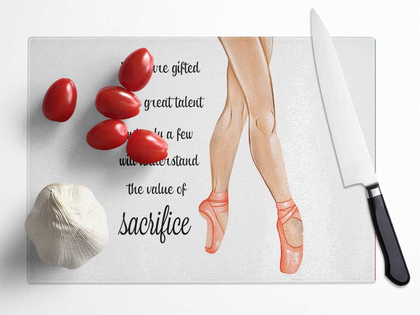 Ballerina Shoes 6 Glass Chopping Board