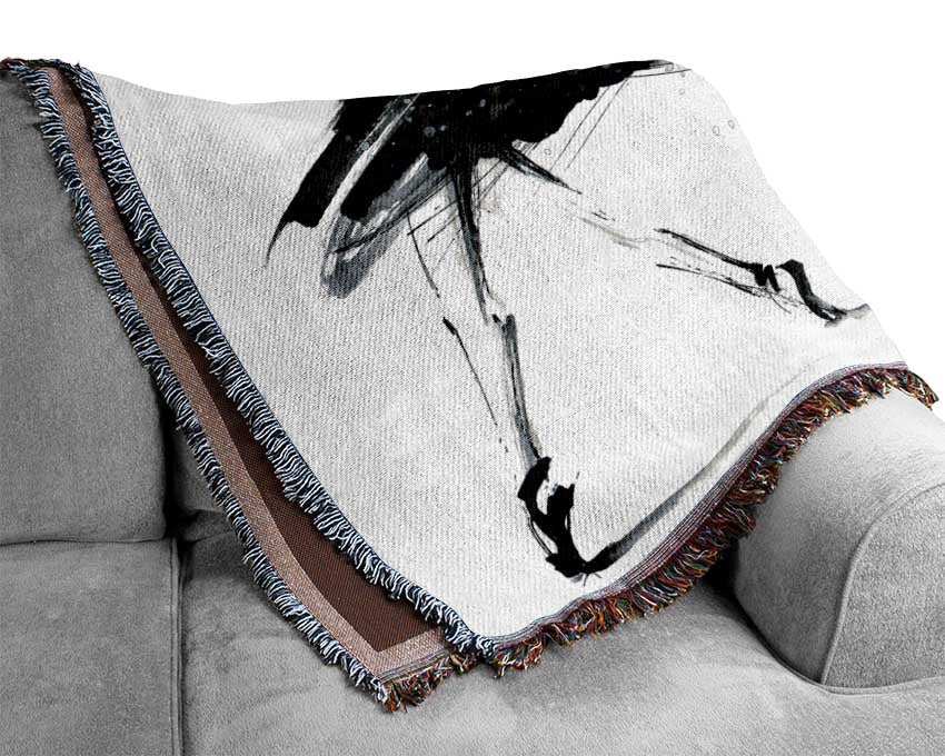 Black Ballerina Woven Blanket