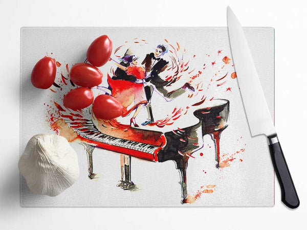 Music The Dance Of Live Glass Chopping Board