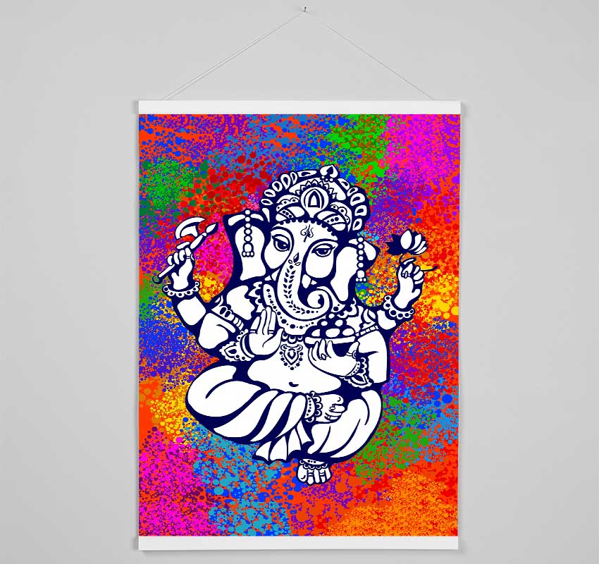 Hindu God Ganesha 8 Hanging Poster - Wallart-Direct UK