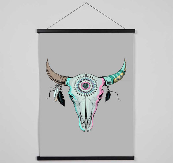 Red Indian Goats Head Hanging Poster - Wallart-Direct UK