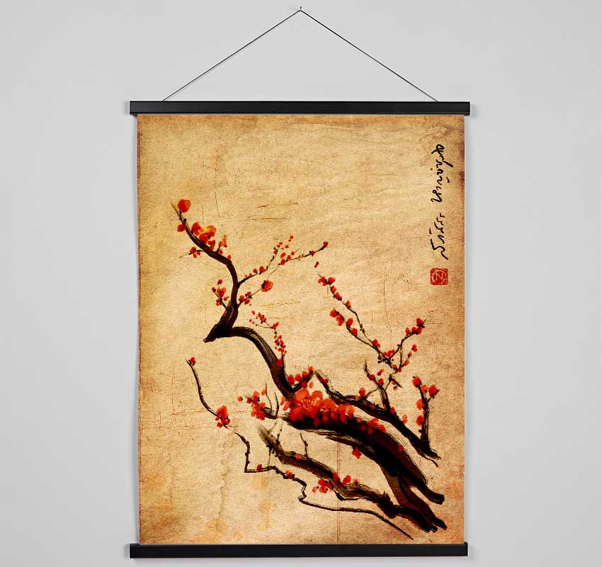 Chinese Cherry Blossom Hanging Poster - Wallart-Direct UK