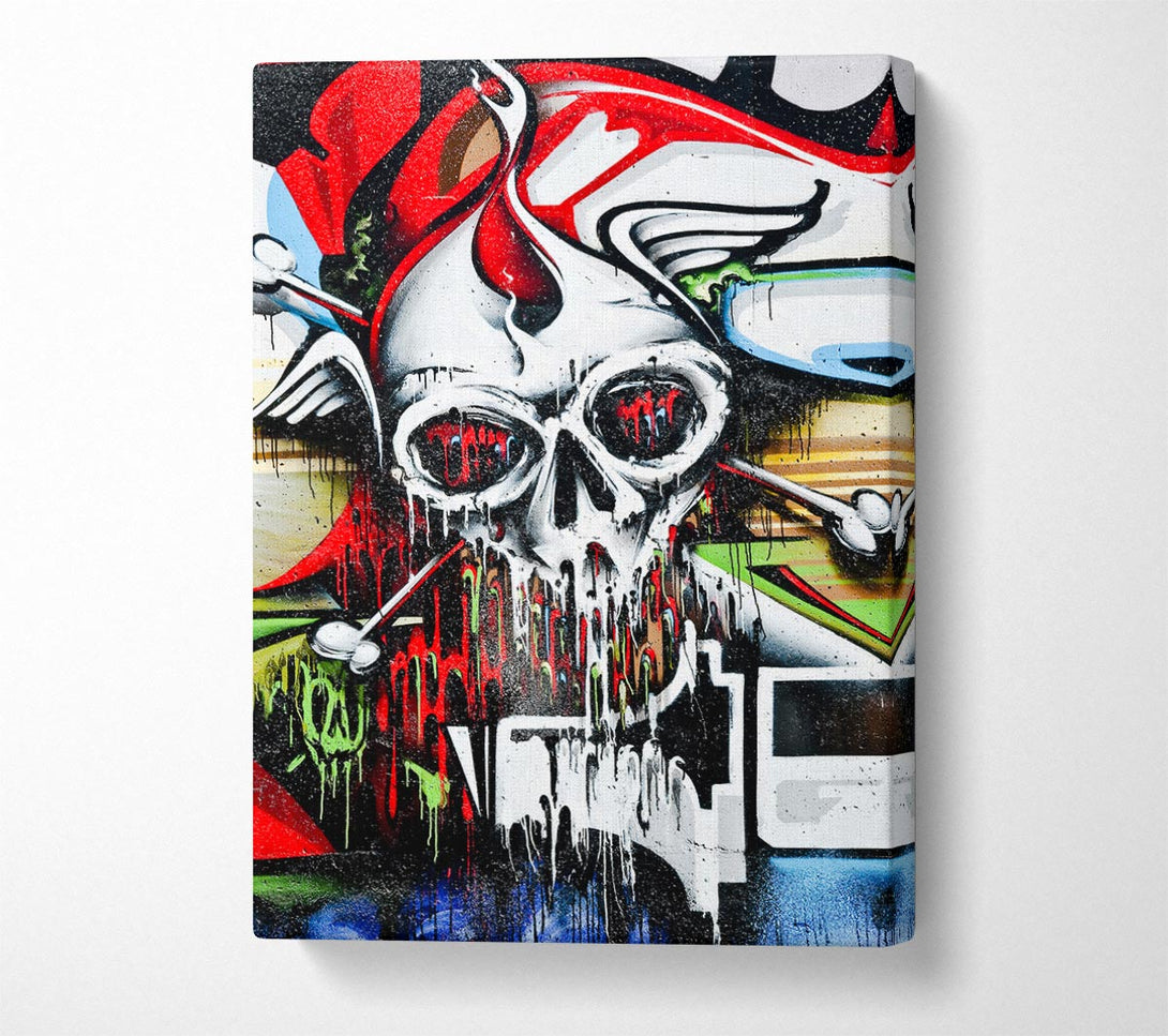 Picture of Melting Skull Canvas Print Wall Art