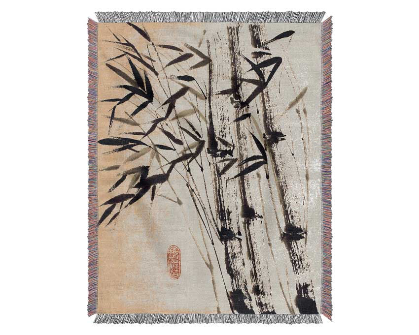 Chinese Bamboo 3 Woven Blanket