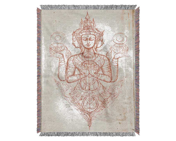 Hindu God Brahma Woven Blanket