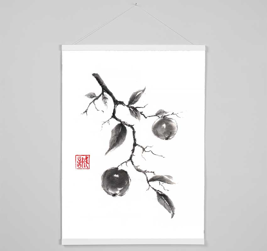 Japanese Leaves Hanging Poster - Wallart-Direct UK