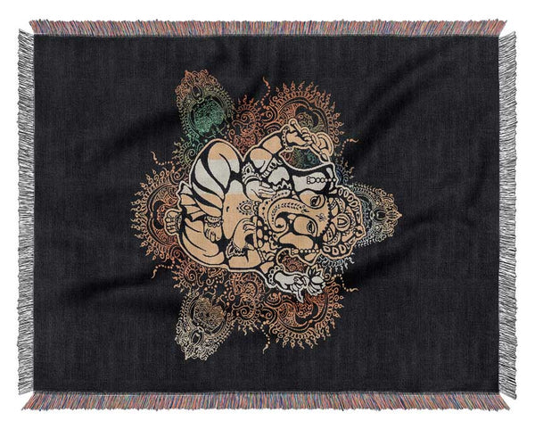 Hindu God Ganesha 9 Woven Blanket