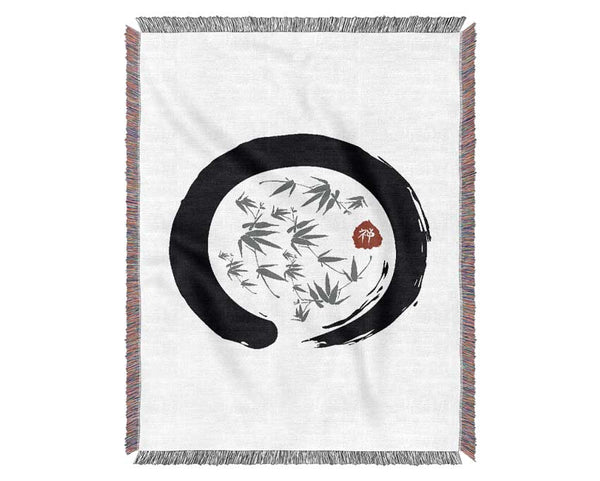 Bamboo In The Circle Of Life Woven Blanket