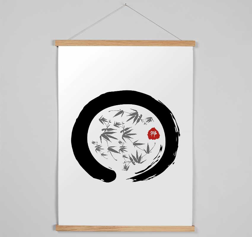 Bamboo In The Circle Of Life Hanging Poster - Wallart-Direct UK