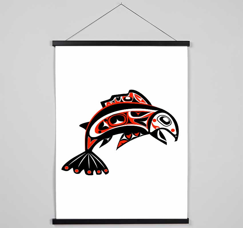 Mayan Fish Hanging Poster - Wallart-Direct UK