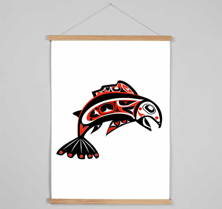 Mayan Fish Hanging Poster - Wallart-Direct UK