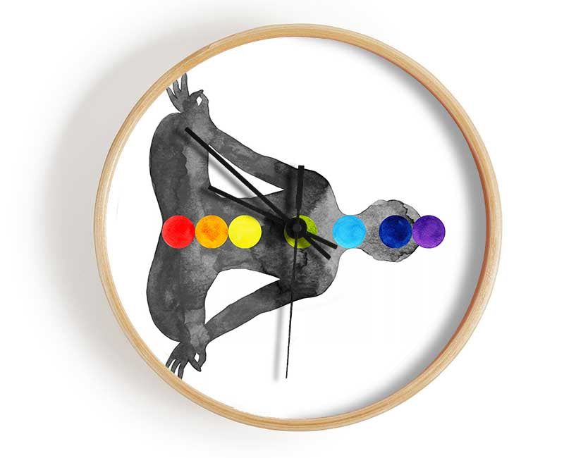 Chakra Meditation Points 1 Clock - Wallart-Direct UK