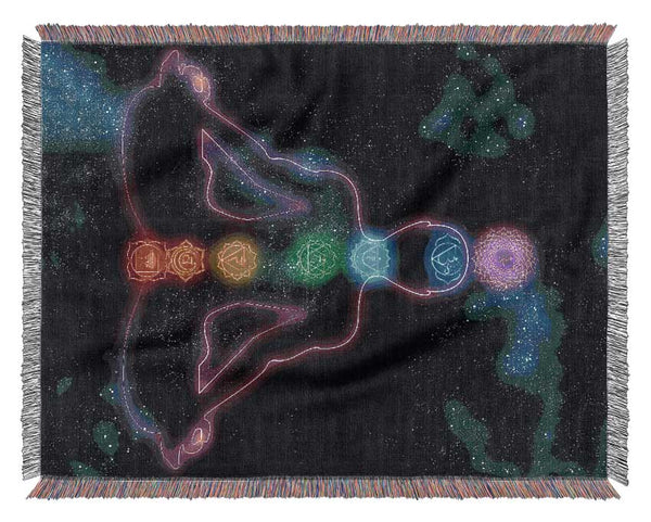 Chakra Meditation Colours 2 Woven Blanket