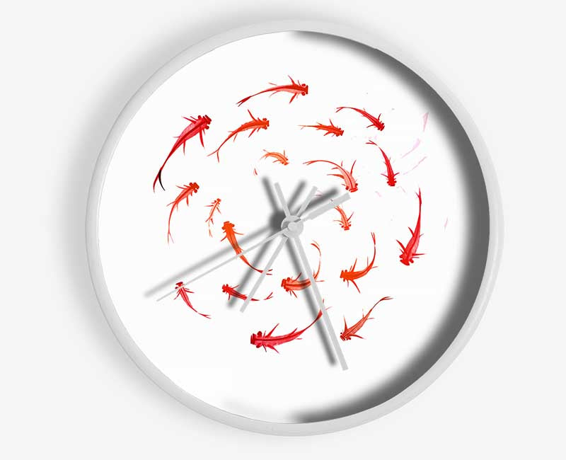 Koi Fish In The Circle Of Life Clock - Wallart-Direct UK