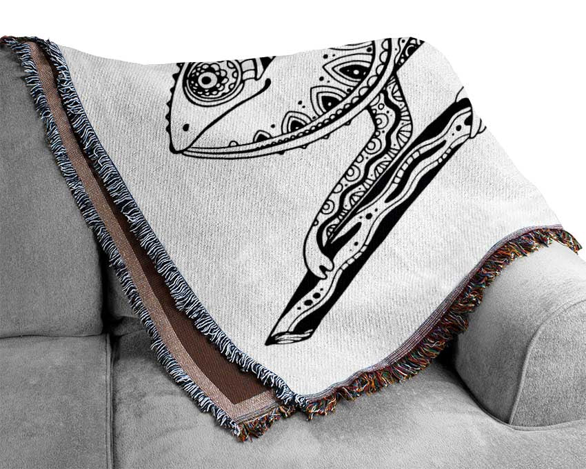 Mexican Lizard Woven Blanket