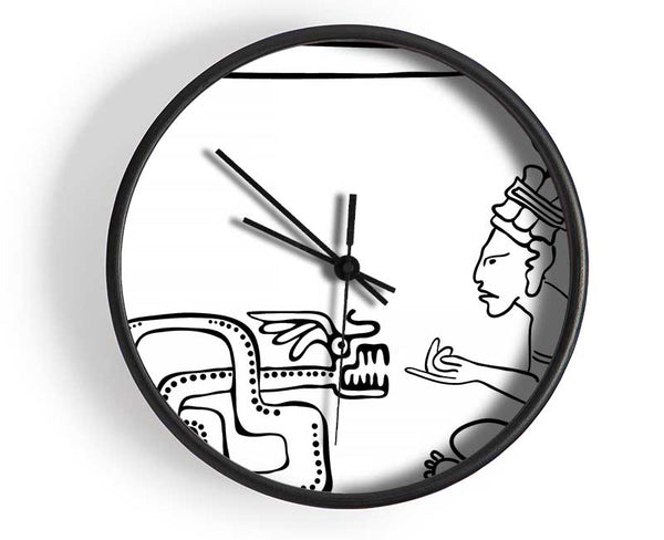 Mayan Art 4 Clock - Wallart-Direct UK