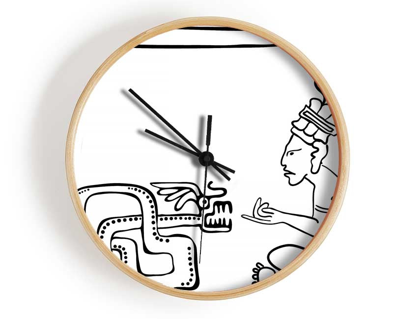 Mayan Art 4 Clock - Wallart-Direct UK