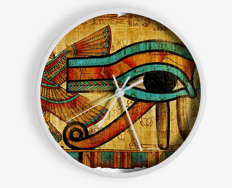 Egyptian The Eye Of Horus Clock - Wallart-Direct UK