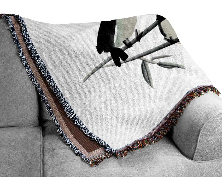 Chinese Birds Woven Blanket