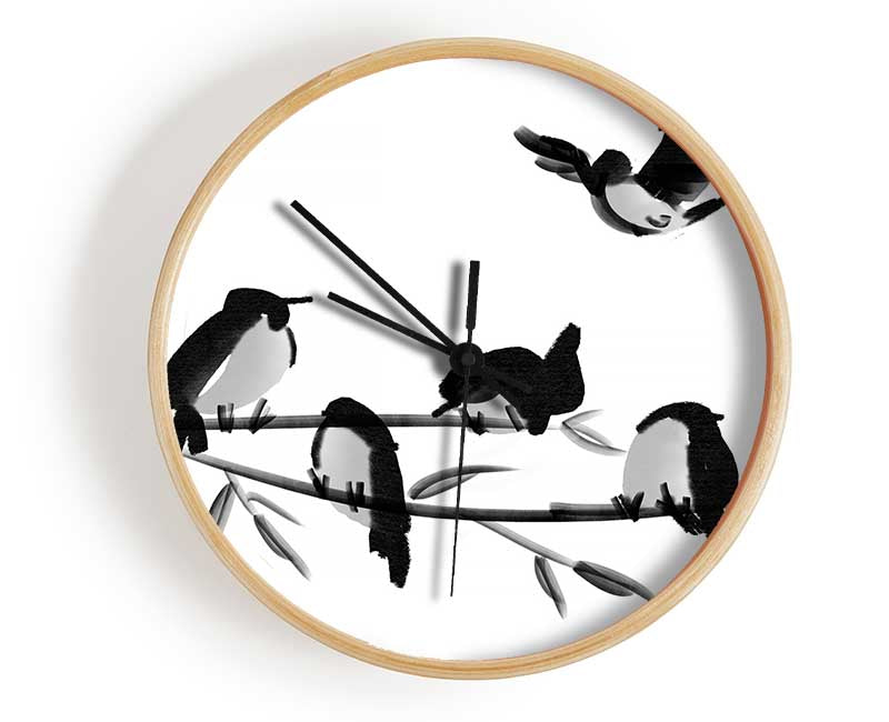 Chinese Birds Clock - Wallart-Direct UK