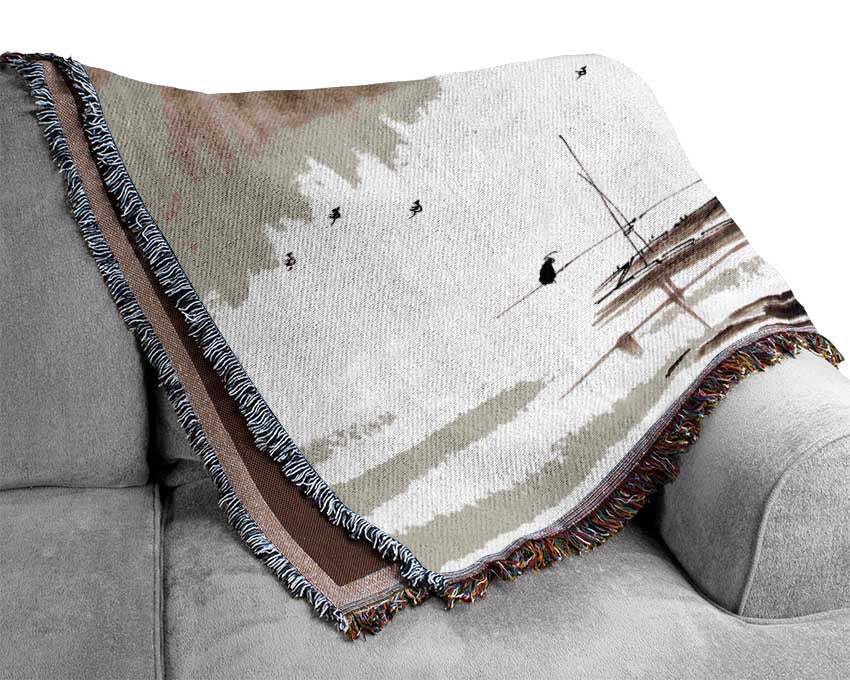 Bamboo Mountains Woven Blanket