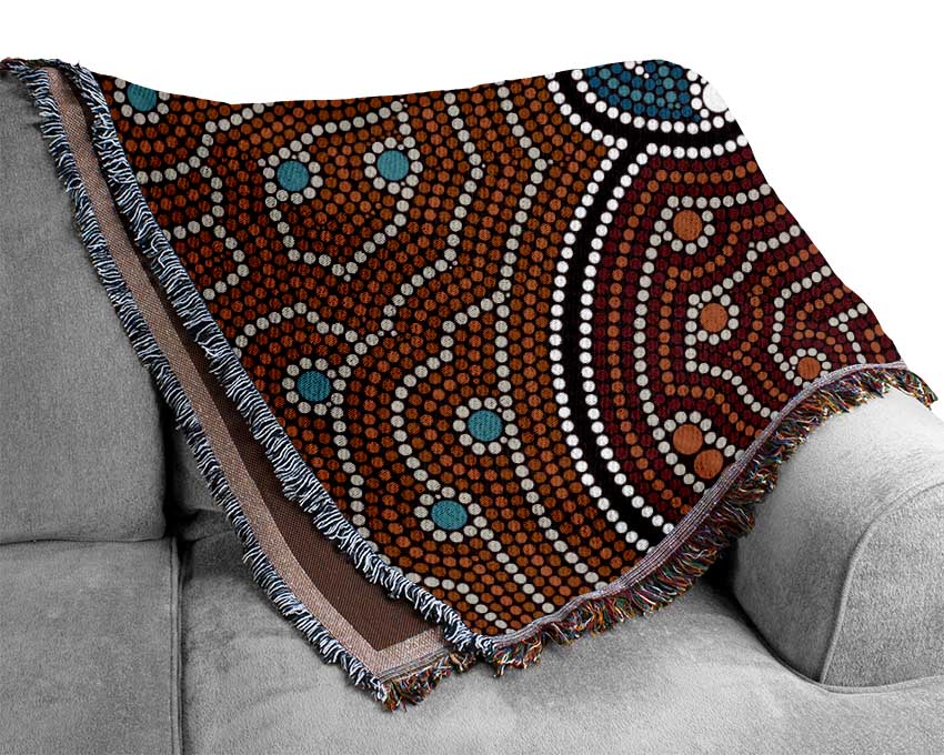 Aboriginal Pattern 4 Woven Blanket