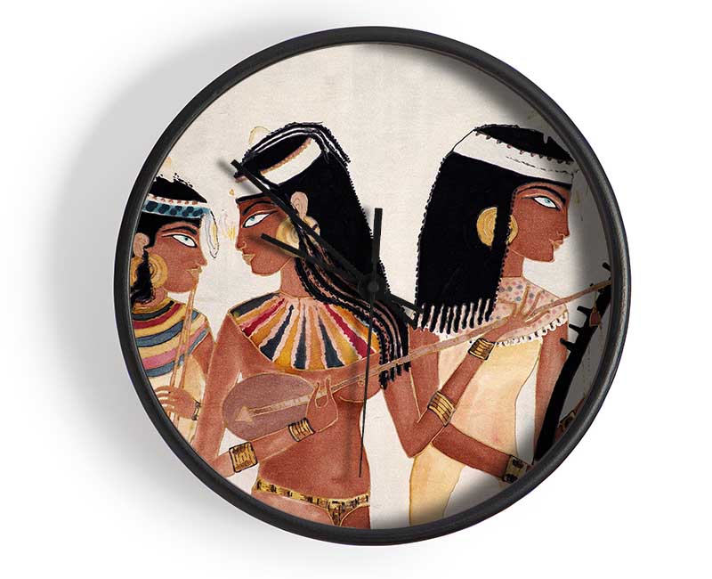 Red Indian Women Clock - Wallart-Direct UK