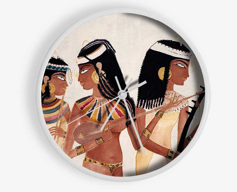 Red Indian Women Clock - Wallart-Direct UK