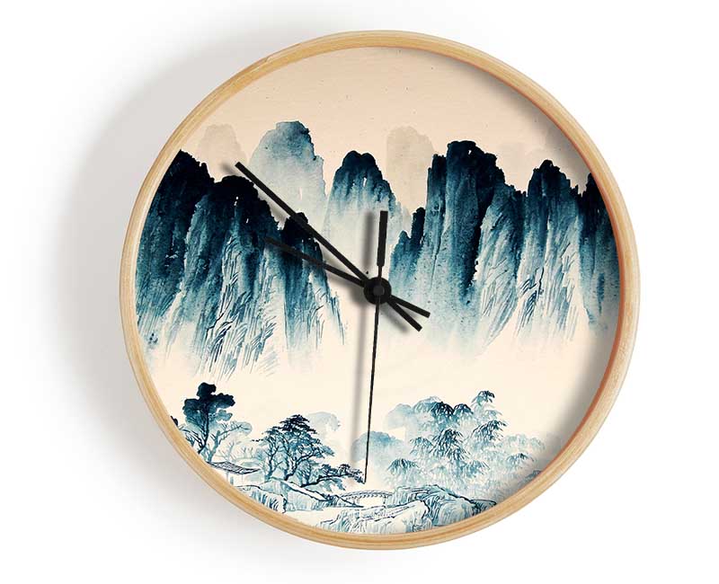 Beautiful Japanese Hills Clock - Wallart-Direct UK