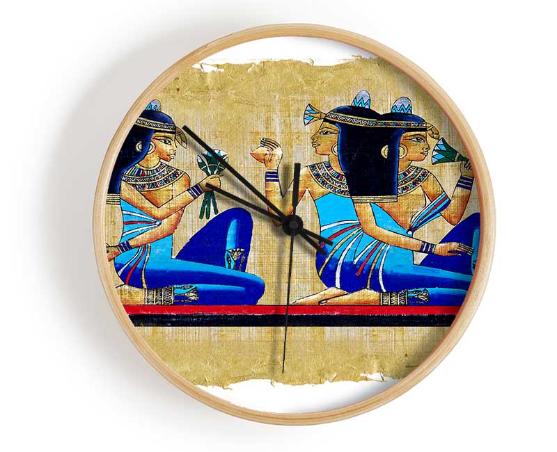 Egyptian Queens Clock - Wallart-Direct UK