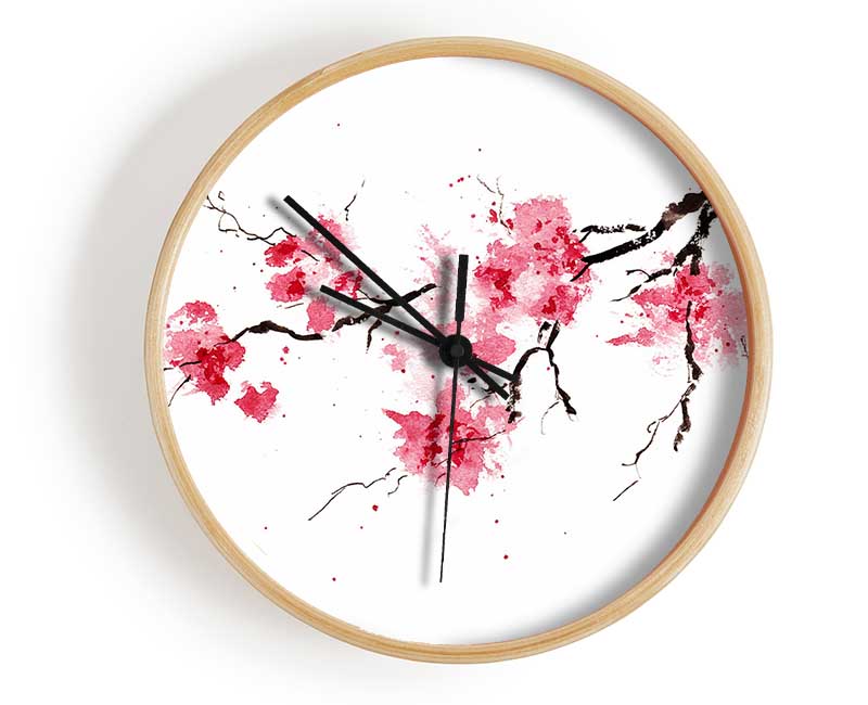 Chinese Cherry Blossom branch Clock - Wallart-Direct UK