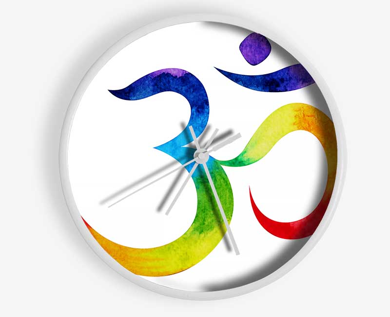 Chakra Om Colours 2 Clock - Wallart-Direct UK