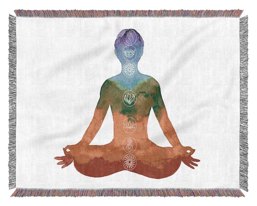 Chakra Meditation Colours 4 Woven Blanket