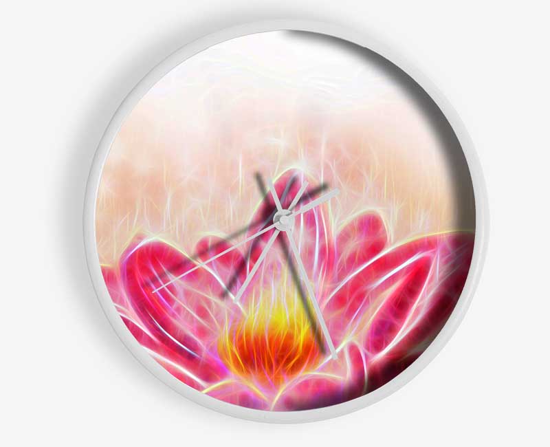 The Energy Of A Lotus Flower Clock - Wallart-Direct UK