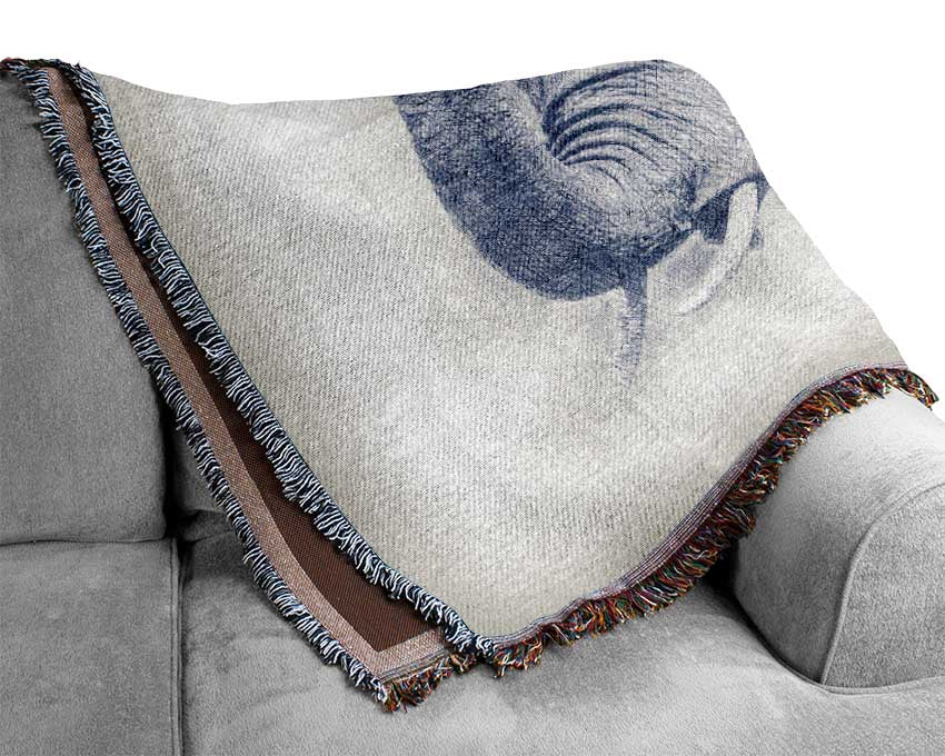 Beautiful Indian Elephant Woven Blanket