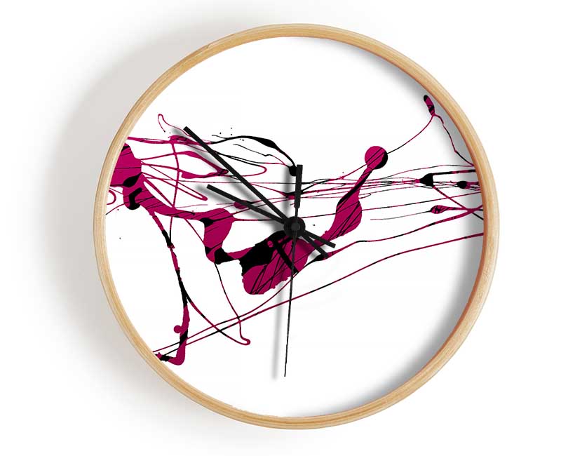 Movement Of PinkAb Clock - Wallart-Direct UK