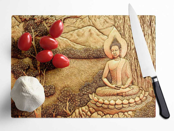 Buddha 18 Glass Chopping Board