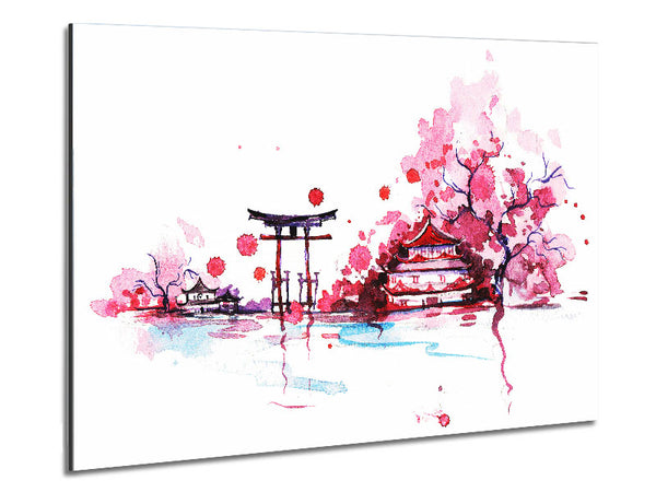 Chinese Cherry Blossom Lake