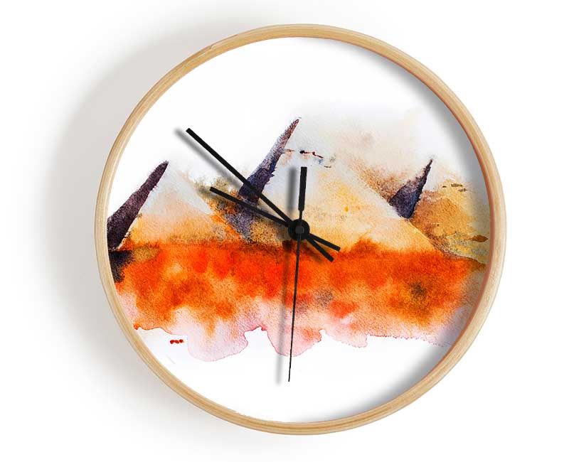 Egyptian Pyramids 2 Clock - Wallart-Direct UK