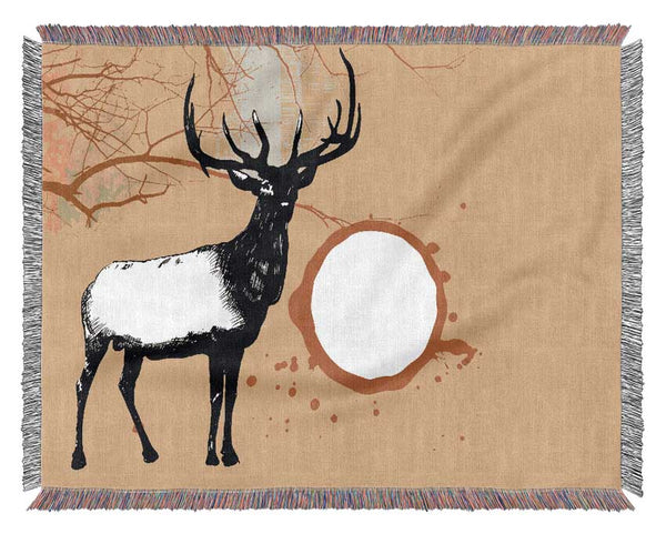 Stag In The Golden SunA Woven Blanket