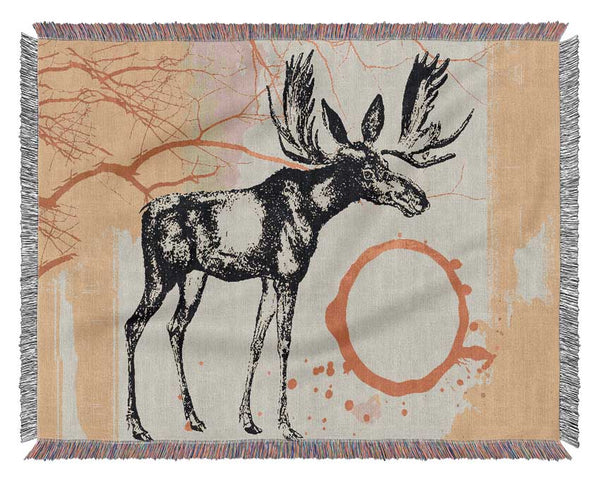 Moose In The Golden SunA Woven Blanket