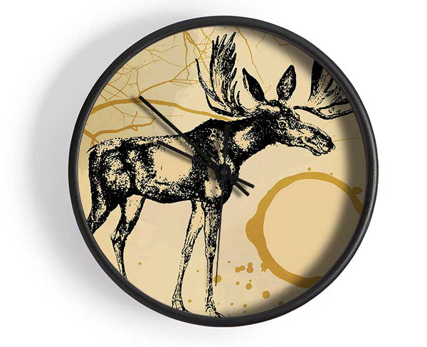 Moose In The Golden SunA Clock - Wallart-Direct UK