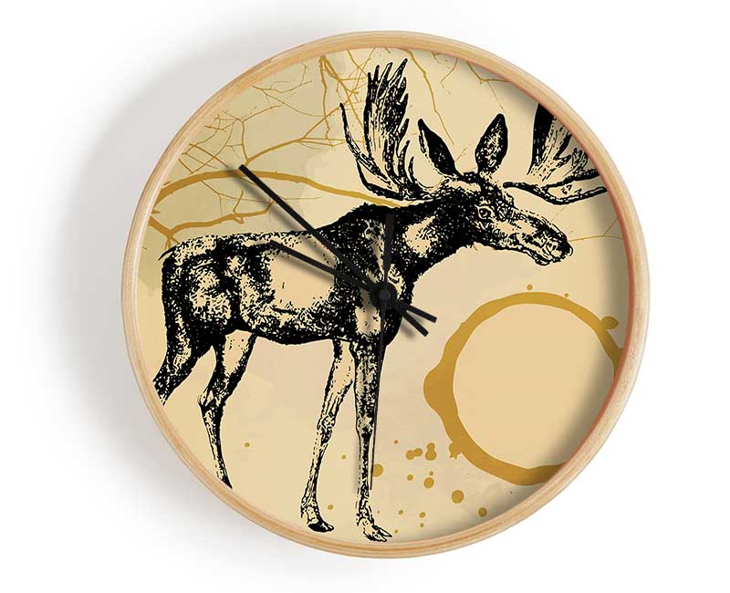 Moose In The Golden SunA Clock - Wallart-Direct UK