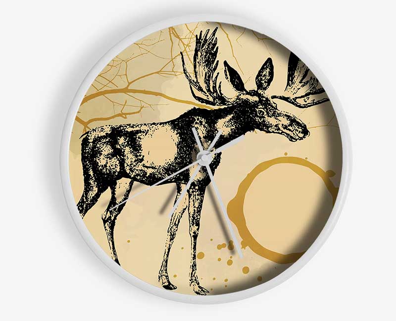 Moose In The Golden SunA Clock - Wallart-Direct UK