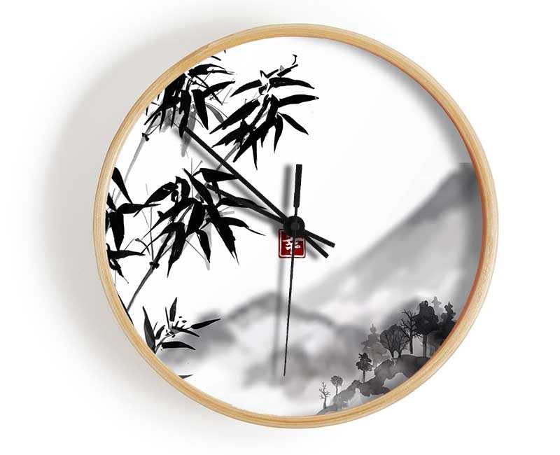 East Asia Bamboo Clock - Wallart-Direct UK