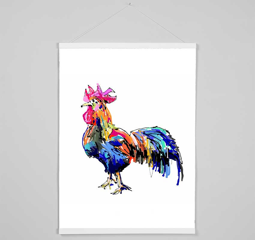 Rainbow RoosterA Hanging Poster - Wallart-Direct UK