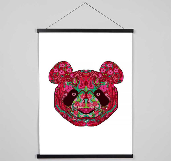 Flower Panda Hanging Poster - Wallart-Direct UK