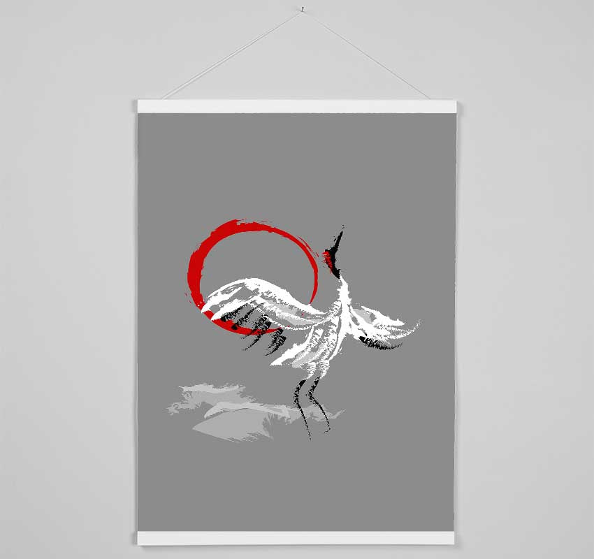 Japanese Crane 4 Hanging Poster - Wallart-Direct UK