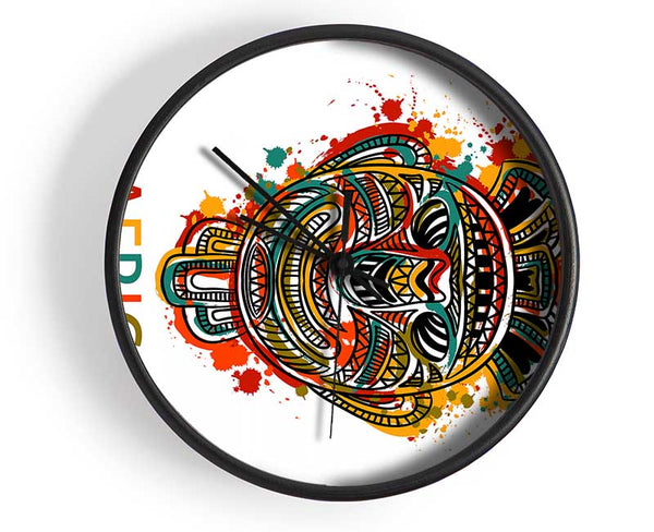 African Mask Clock - Wallart-Direct UK